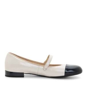 NEW ARA women's sapphire ballet flat in cream/navy